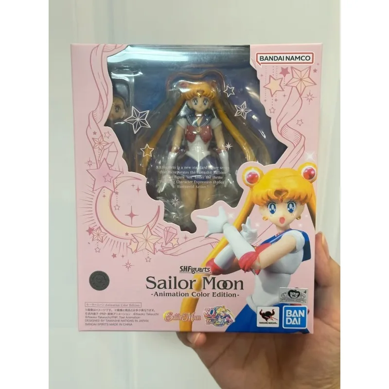 Bandai S.H.Figuarts Sailor Moon animación Color figuras de Anime colección de figuras de acción kit de modelos de ensamblaje regalo juguetes para niños