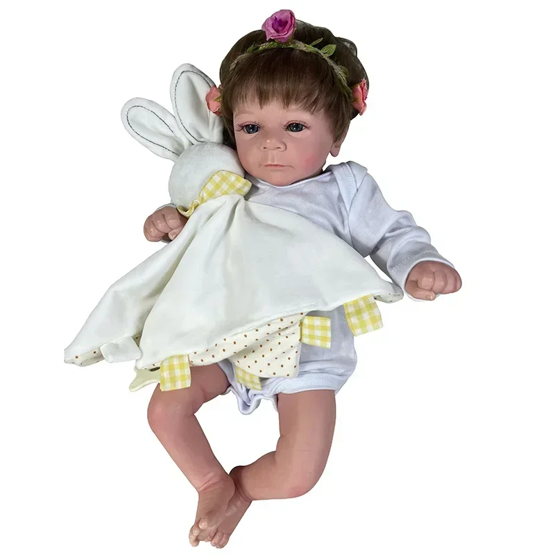 45CM Afgewerkt Reborn Babypoppen Felicia Al Geschilderd Siliconen Vinyl Doek Lichaam Verrassing Speelgoed Figuur voor Meisjes Gift