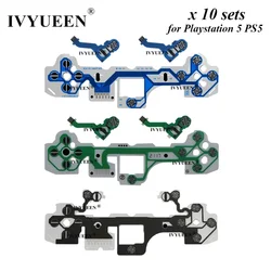 IVYUEEN 10 Sets Flexible Cable for PlayStation 5 PS5 DS5 Controller Conductive Film for Dualsense 5 Keypad Ribbon Flex Cable