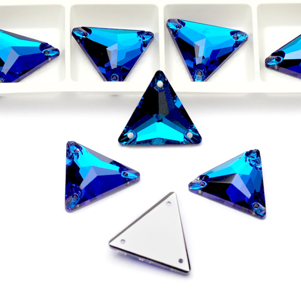 Pubrilex Bermuda Blaues Strass-Set K9 Kristall Abgeschrägte Aufnähsteine für Kleidungsstücke, Hochzeitskleider, Dekorationen in Allen Formen – Detail 5