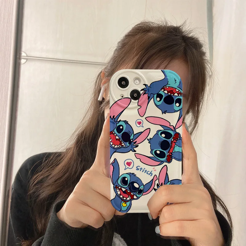 Disney Stitch Phone Case for Apple IPhone 7 8 SE2 7Plus 8Plus XS Max 11 Pro 12 Pro TPU Phone Back Cover Cute Cartoon Shell Gifts