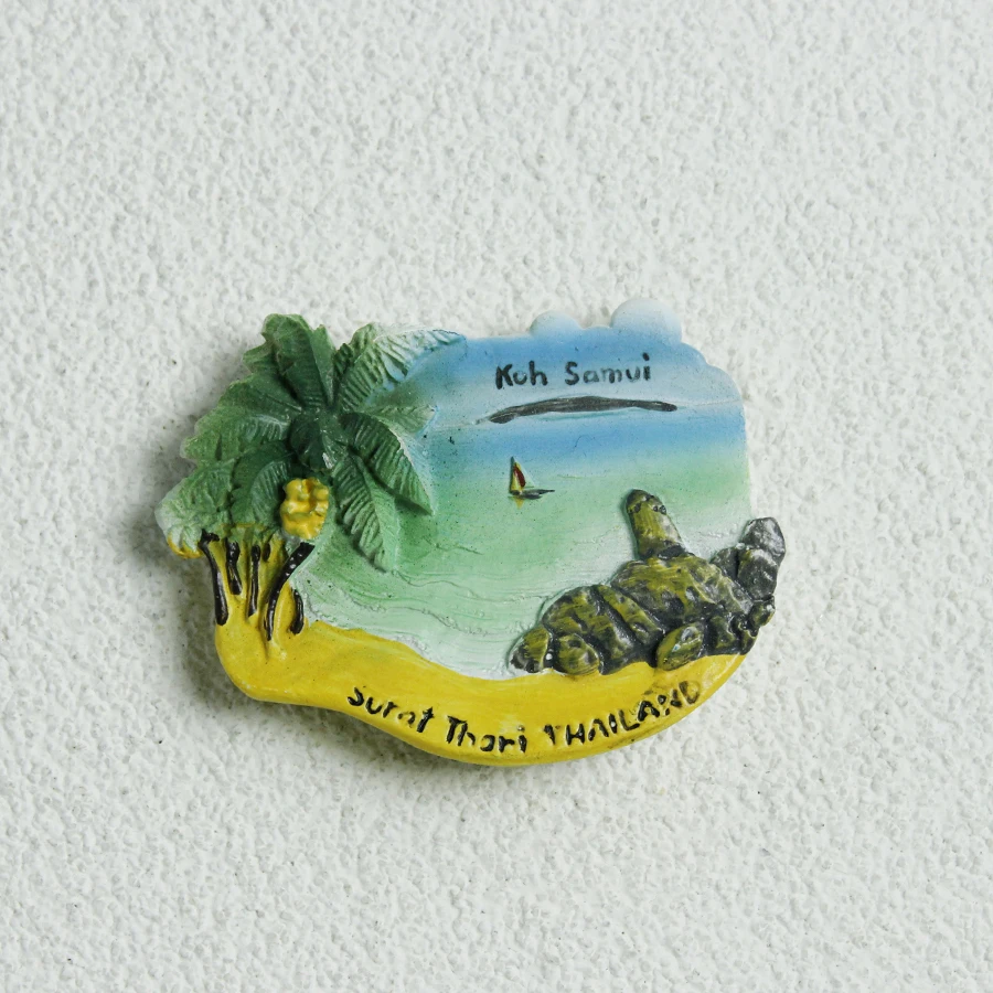 Resin refrigerator stickers for tourist souvenirs from around the world, positano、maldives、stockholm、koh samui