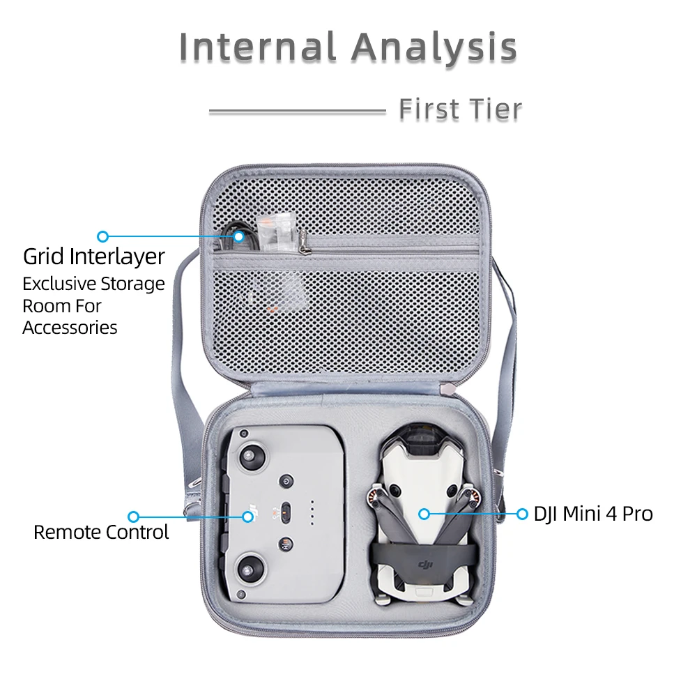 for DJI Mini 4 Pro Drone Protection Case for DJI Mini 4 Pro Integrated Storage Bag Accessories Storage Box