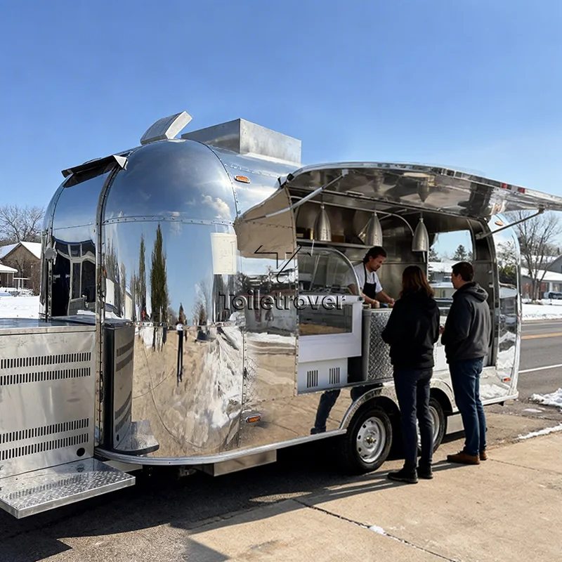 

Custom Commercial Food Cart Trailer Vintage Ice Cream Food Truck Street Container Food Truck Trailer for Startups Investors