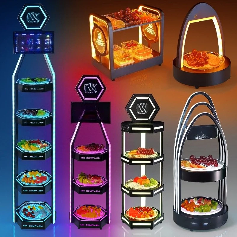 

Bar luminous fruit plate creative nightclub rack double layer fruit plate KTV snack fruit platter