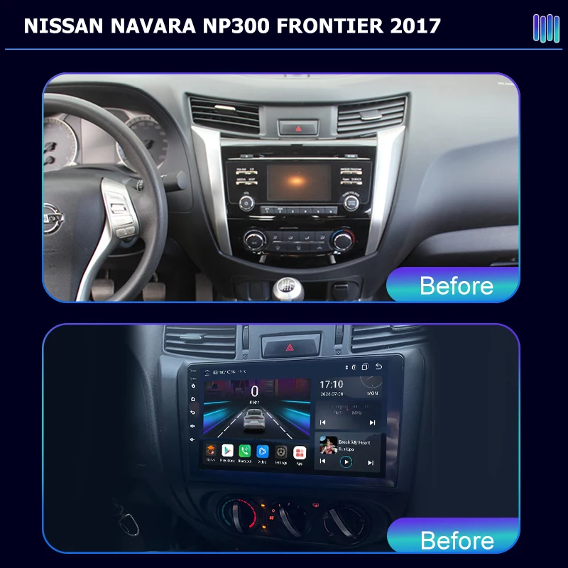 AI VOICE Multimedia player Android Car Radio for NISSAN NAVARA NP300 FRONTIER 2017  Navigation Stereo Screen Video Tape Recorder