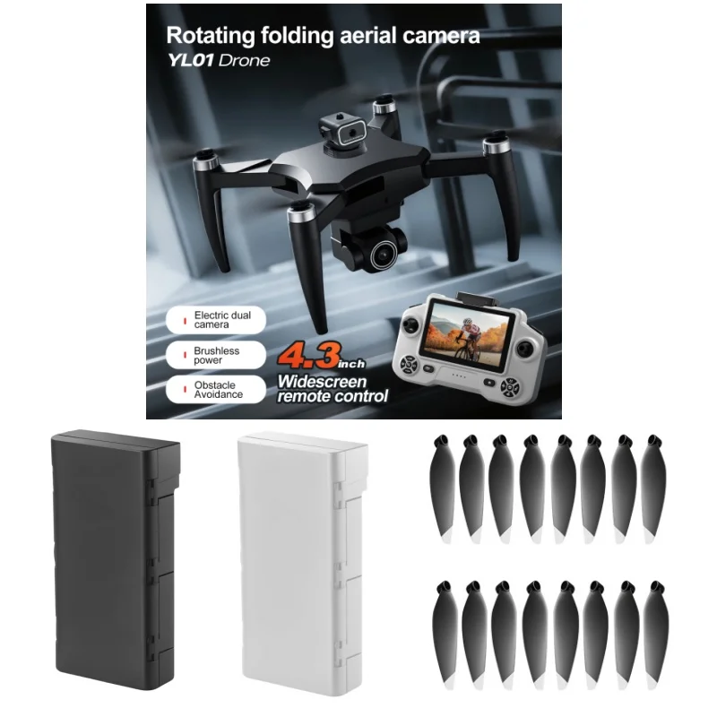 YL01 Drone Battery 3.7V 1200MAH Battery/Propeller For YL01 Drone Screen Drone Battery Blades YL01 Dron Battery accessory