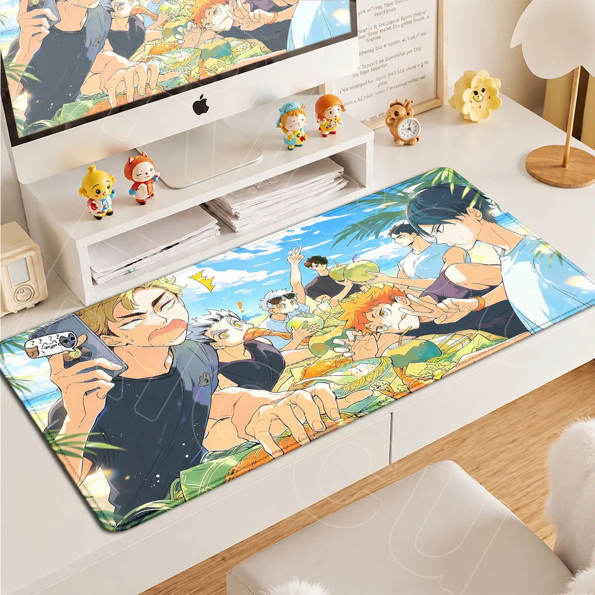 HD-Druck E-Sport Gaming-Schrank-Teppich Anime Haikyuu Tanaka Ryūnosuke Speed Mauspad Große Notebook-Tastaturmatte PC-Zubehör – Detail 9