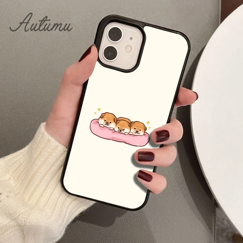 Cute Kawaii Shiba Inu Phone Case for iPhone 15 16 SE2020 11 12 13 14 Pro Max mini 6 7 8 Plus Cover coque Fundas Shell