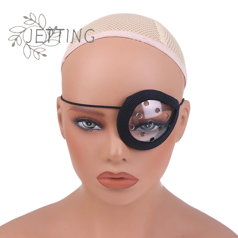 Maseczka na oczy z porowatego, przezroczystego materiału, potrzebna po operacji okulistycznej, do pielęgnacji oczu, zapobiegająca kolizjom, chroniąca oczy, z miękkimi brzegami.