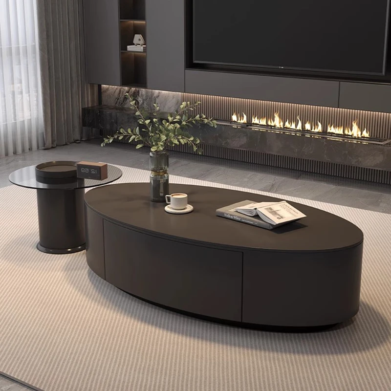 

Long Modern Coffee Table Luxury Design High Living Room Save Space Decoration Side Table Aesthetic Couchtisch Home Furniture