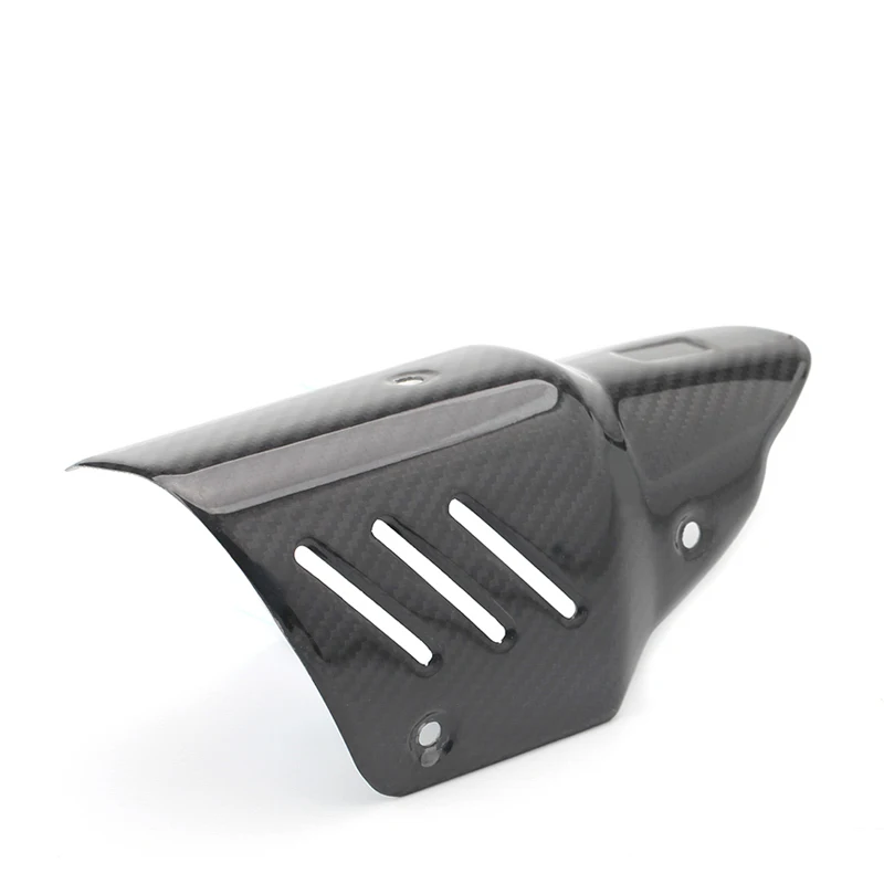 Motorcycle exhaust tail muffler pipe real carbon heat shield - Image 2