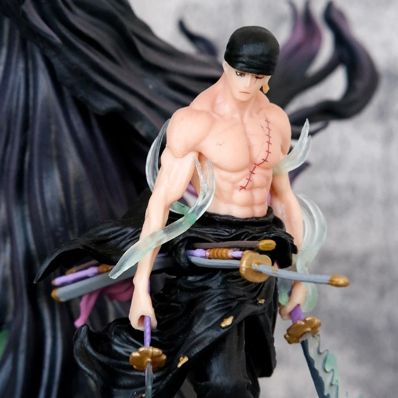 

26cm One Piece Gk Death God Onikiri Roronoa Zoro Anime Figures Statue Model Desktop Decoration Toy Gift Collectible