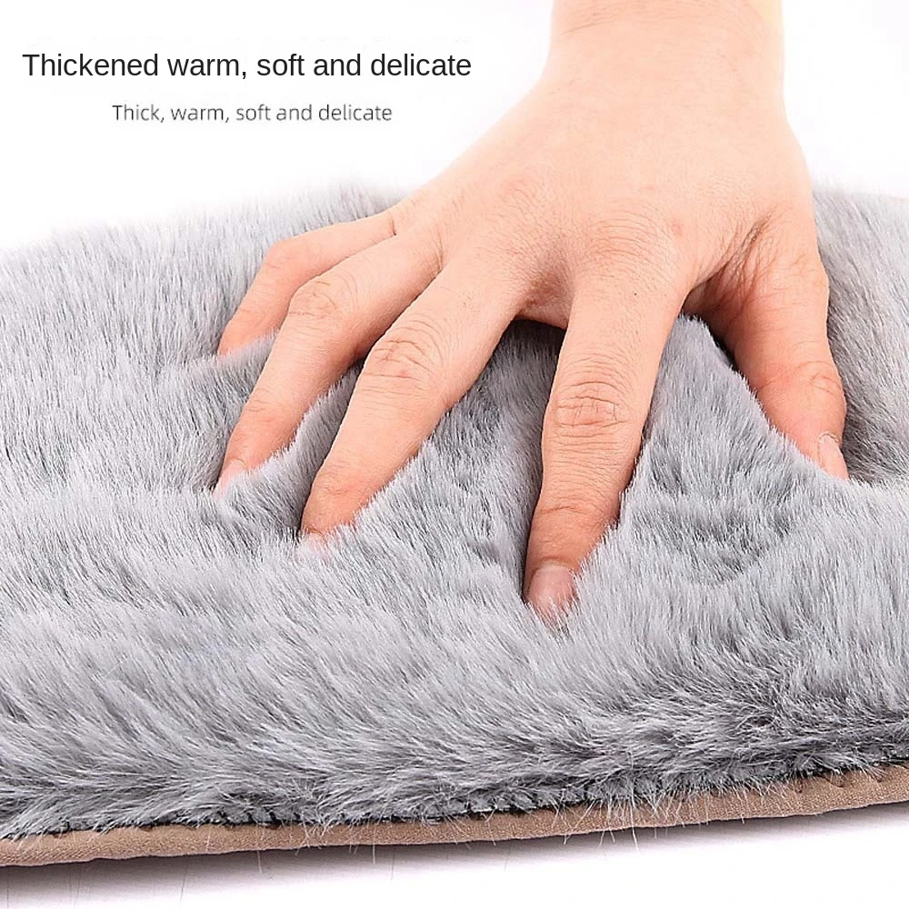 Imitation Cashmere Warm Waist Support Belt Spine Support Fur Lumbar Brace Grey Waist Belts Winter Fur Waist Belts Aged