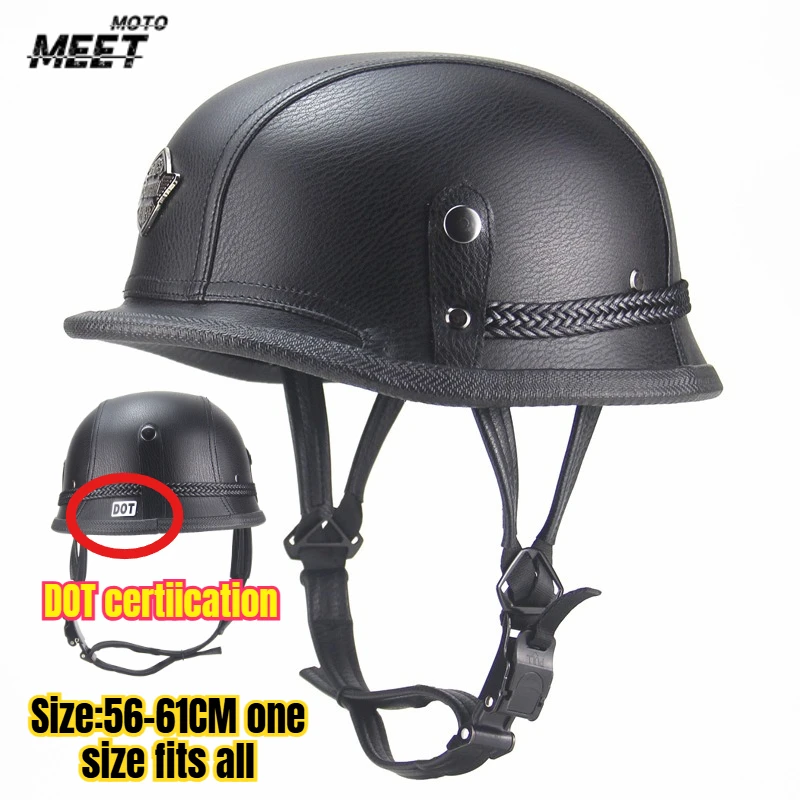 

Classic Motorcycle Helmet German Vintage Moto Helmet Retro Casco Moto Helmet Half Face Men Women Casco Moto