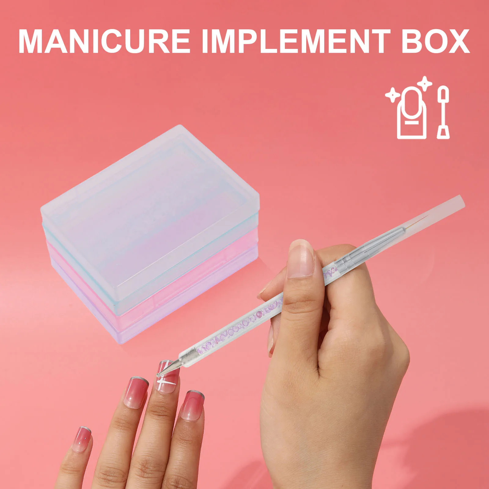 

4Pcs Grinding Head Boxes Manicure Tool Holders Durable Sturdy Nail Drill Bits Storage Case Nail Salon Organization Tool