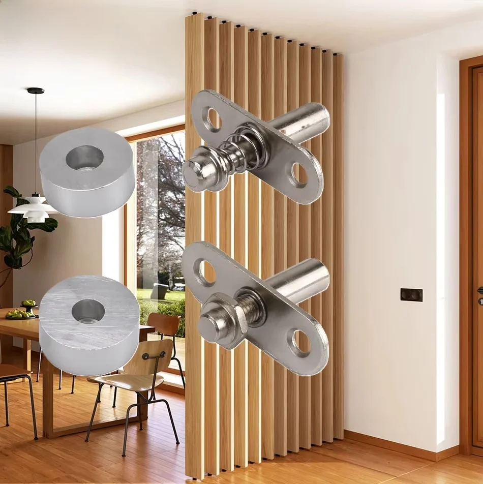 1Set 360 Degrees Conceal Pivot Hinge For Wood Slats Grill Screen Partition Divider