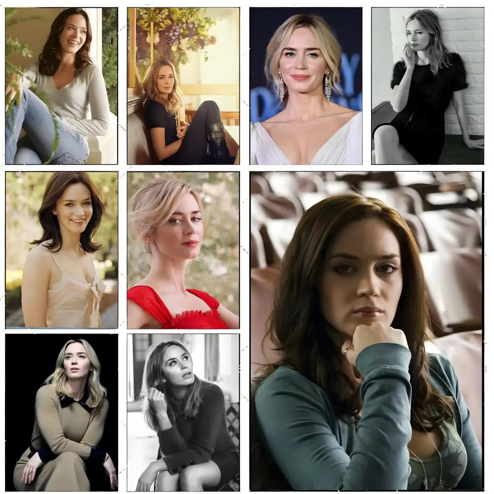 Popular British Actress Emily Blunt Poster Premium Decor Art & Gift for Household Lounge Home Ornaments