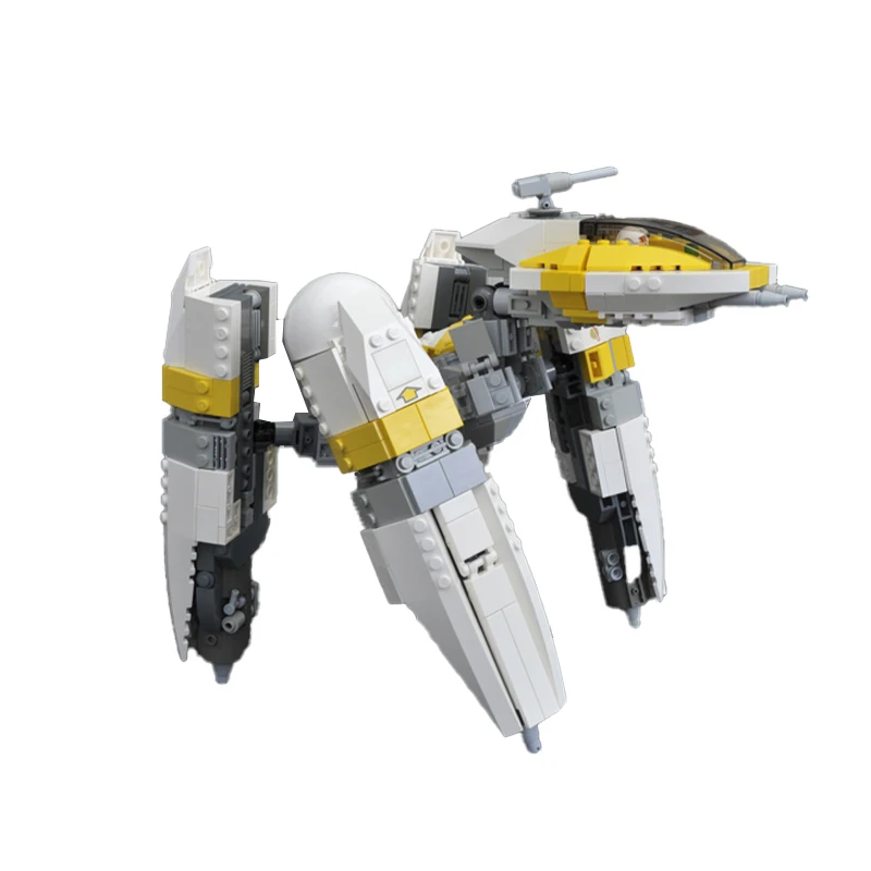 MOC-182499 Space War Y Bomber Interstellar Wing Fighter Technical Weapon Building Blocks Assembly Model Bricks Toys For Adults