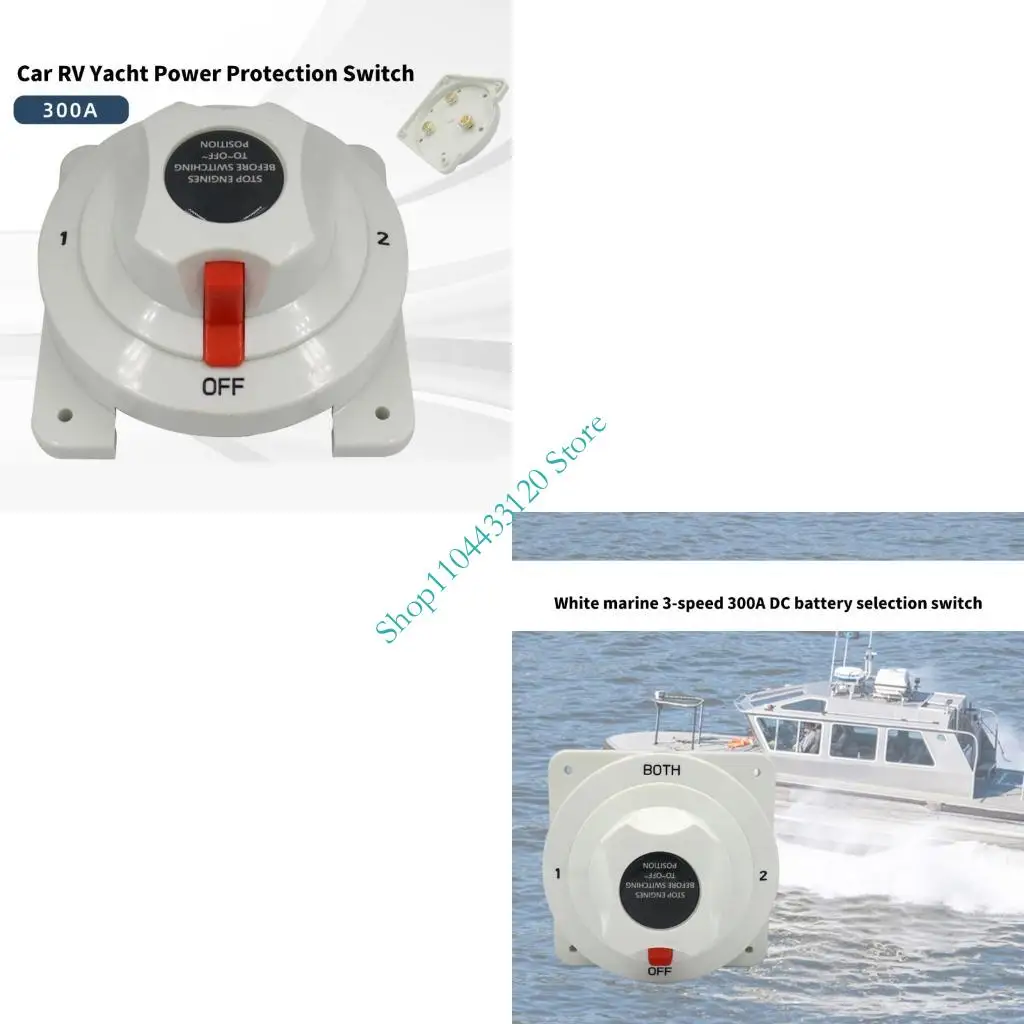 

0XXD Heavy Duty 300A Marine Battery Switches 3 Way Selector Corrosion Resistant Plastic Brass Iron Marine Component For Boats