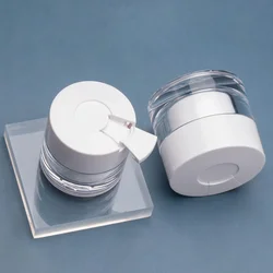 5/10/20pcs15g30g50g Plastic Cream Jar With White Liner Cream /Lotion Bottle Cosmeitic Container Refillable Bottles With Spoon