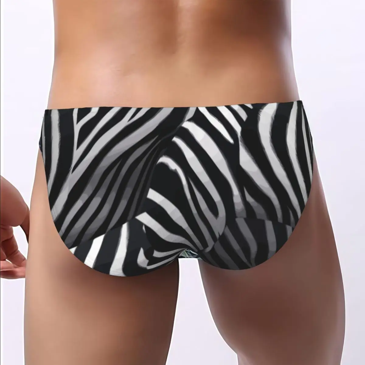 Men's Panties Zebra Print Man Briefs Sexy Underwear Male Bikini Underpants High Quality