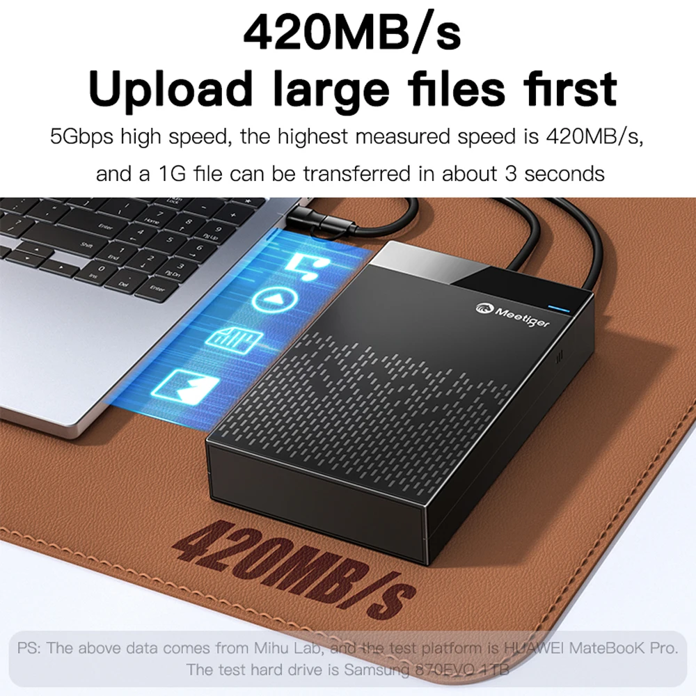 حافظة ميتجر 3.5 بوصة HDD USB3.0 حافظة القرص الصلب الخارجي خالية من الأدوات SATA إلى Type-C محول محطة إرساء القرص الصلب الخارجي