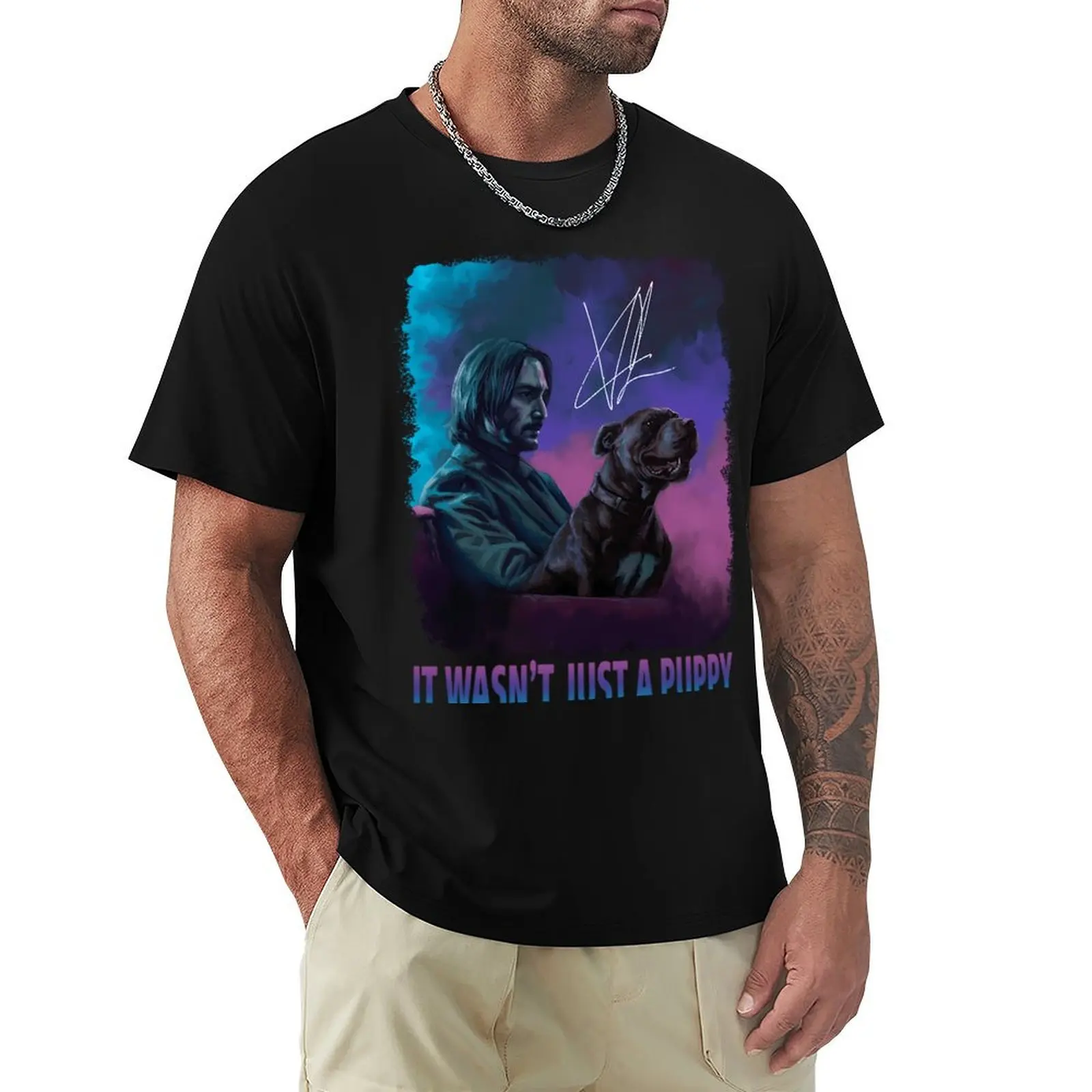 It Wasnt Just A Puppy Baba Yaga Wick 3 s T-Shirt Work Outdoor T-Shirt for Men