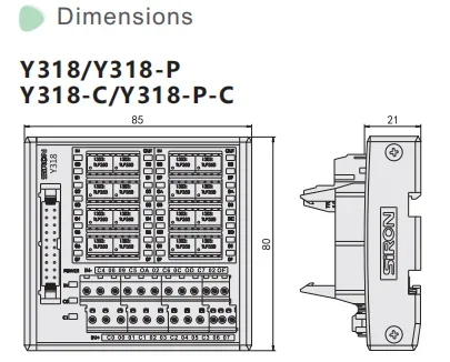 SiRON Y318 Professional Manufacturer Plc Output Single Chip Microcomputer Control Amplifier 24v 16-Bit Dc solid Relay Module