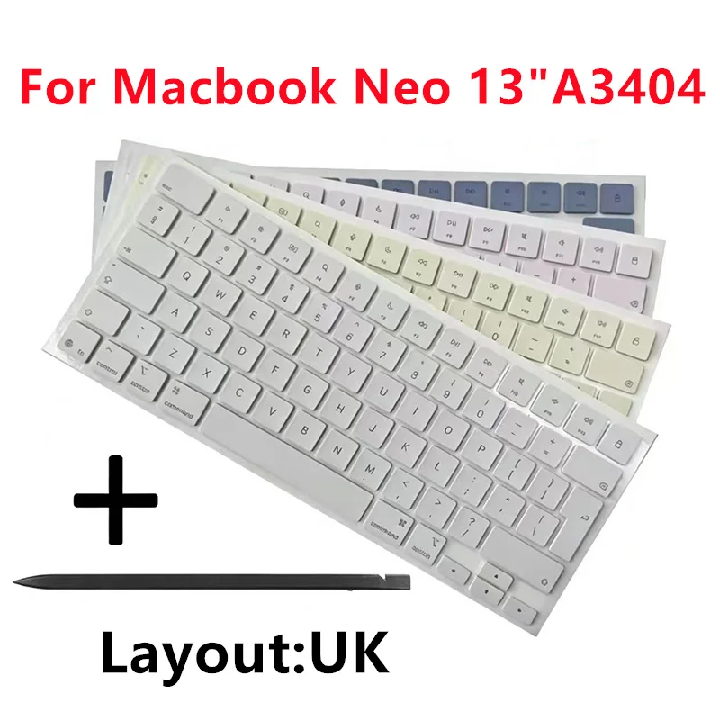 Laptop A3404 Keyboard UK Keycaps Keys Key Cap Set for Macbook Neo 13