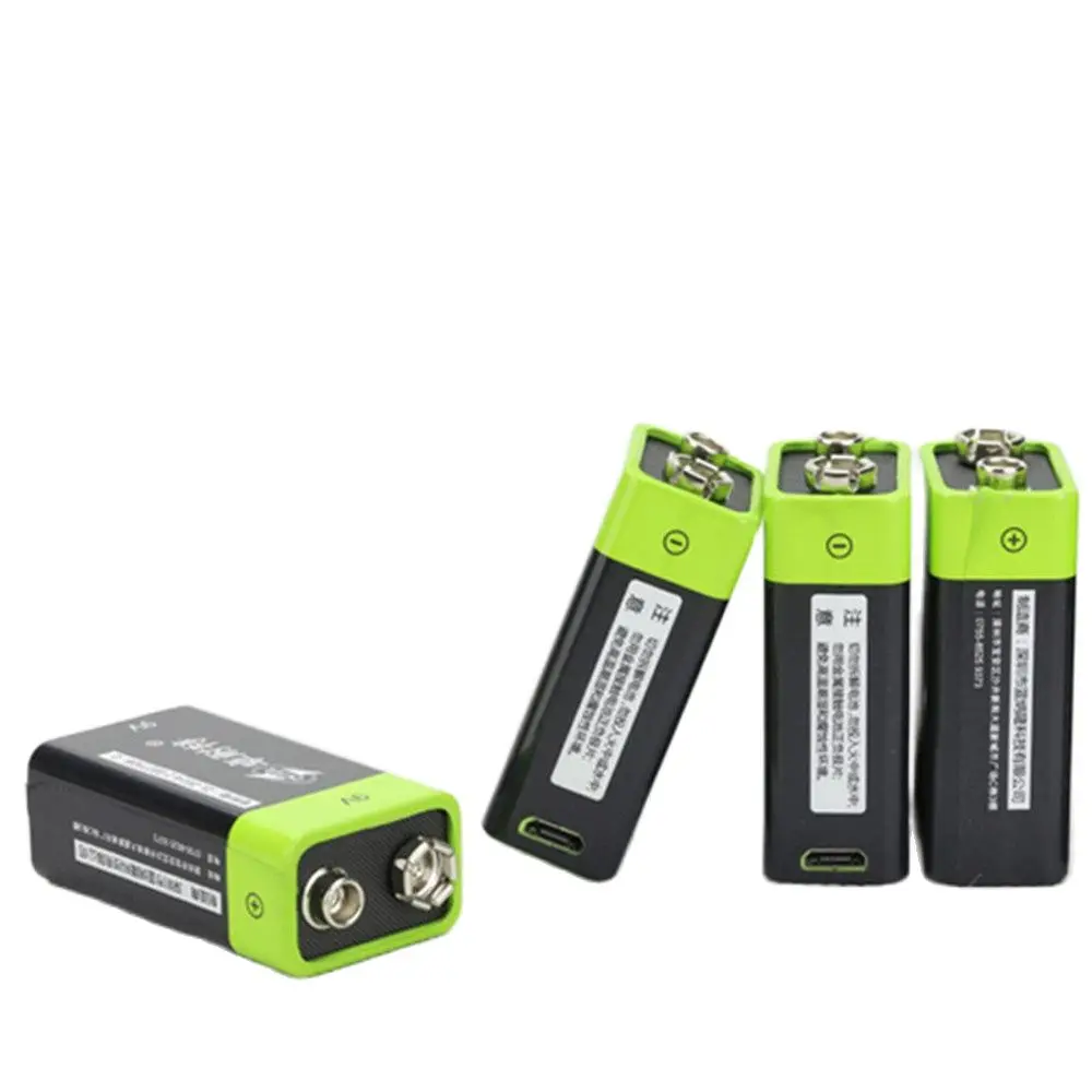 

4pcs/lot ZNTER 600mAh 9V rechargeable lithium battery 6F22 USB lithium polymer rechargeable battery for RC camera