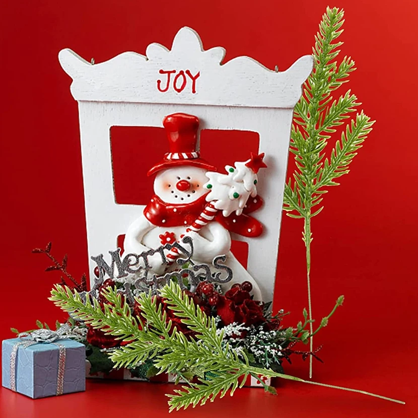 

50/100pcs Artificial Plants Christmas Tree Pine Needles Party Decor Home Room Decor Table Outdoor Garden Scrapbook Diy Gifts Box