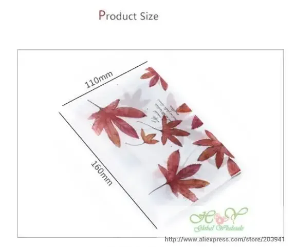 10pcs/lot 160*110mm New Vintage Leaves series Transparent Sulfuric acid paper Envelope card bag office school supplies