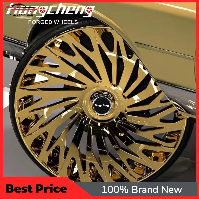 【2026】Custom 18 20 22 24 26 Inch 5x114.3 5x120 5x130 Monoblock Polished Chrome Rim Forged Wheels