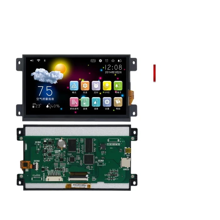 

7-Inch A Commercial Serial Port Screen with Touch 800*480 1G Memory Configuration/SD/RTC/5-26v
