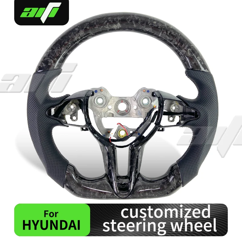 

Аксессуары для интерьера рулевого колеса из углеродного волокна, подходящие для Hyundai Elantra N Veloster N I30 N I20N 2019-2025