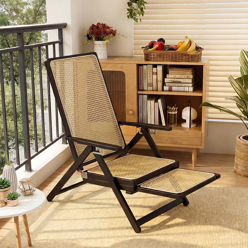 Deckchair folding lunch break new reclining and sleeping integrated chair portable elderly special household bamboo chair new