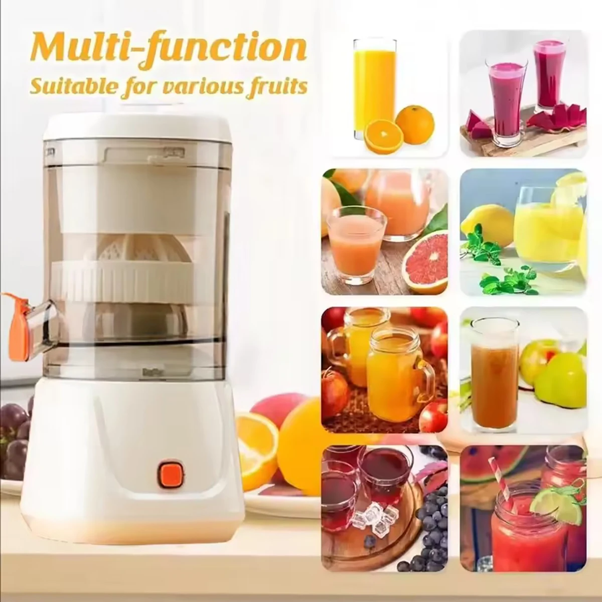 

Portable USB Rechargeable Juicer |High-Efficiency Meat Separation,Restaurant - Fresh Juice Output,Compact Juicer,Durable Juicer