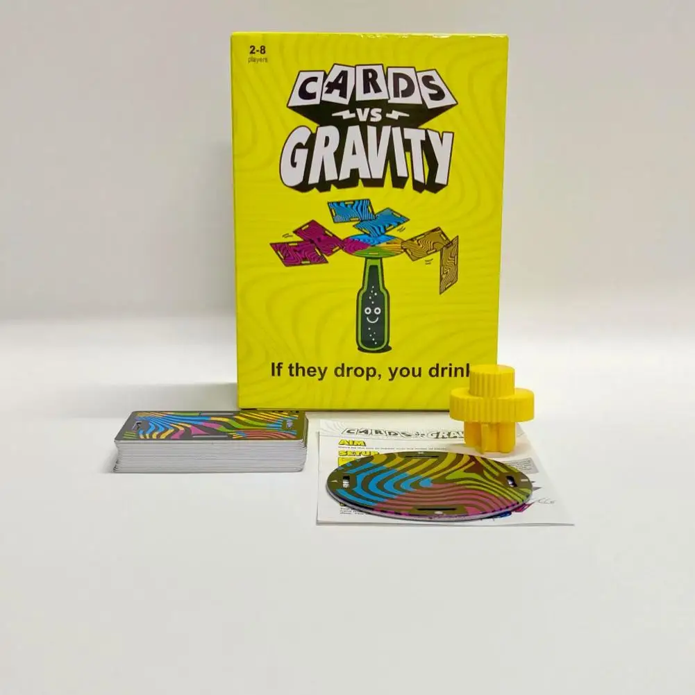 

Gravity Defying Battle Card Game Ultimate Balance Challenge Brain Boosting Portable Family Party Tabletop Bonus Game Accessory