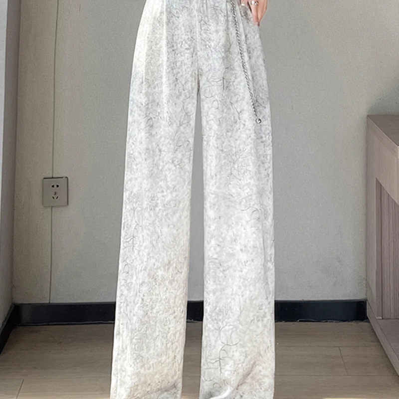 

Summer Chic High Waist Solid Wide Leg Women's Pants Fashion New Buttons Female Elegant Minimalism Straight Loose Trousers Z9