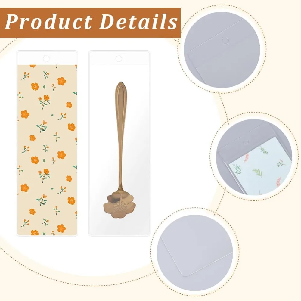 Manchons de marque-pages transparents 6.7x2.3 pouces, 10 pièces, pochettes de marqueurs de livres en vrac, sacs d'étiquettes d'emballage en plastique vierges, kit de fabrication de stand Photo