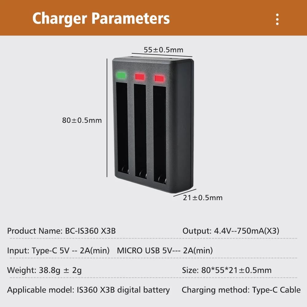 AJNWNM 2400mAh High Capacity Battery For Insta360 X3 Rechargeable Camera Battery For Insta 360 X 3 Action Camera Accessories