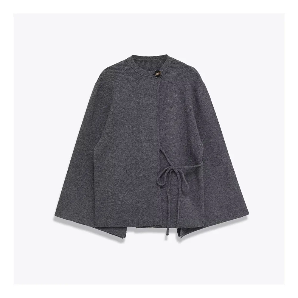 

Autumn New Women's Fashion Knitted Open Sleeve Coat