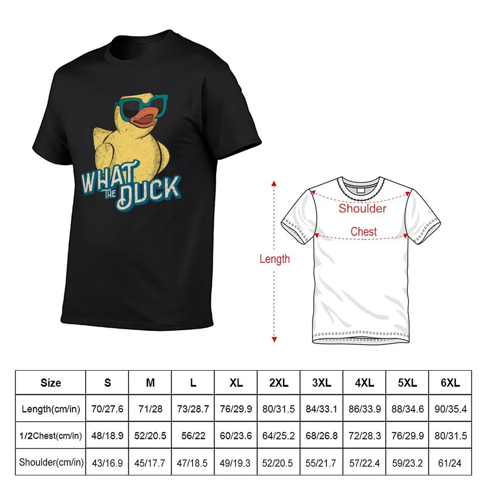 What The Duck Cute Yellow Duckling T-shirt shirts graphic tees summer clothes customizeds men t shirt