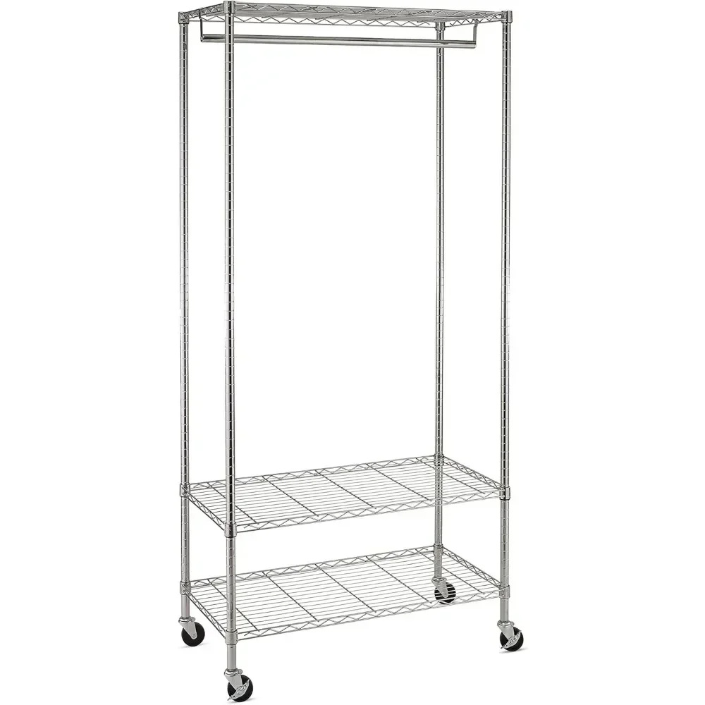 

Coat Racks Alloy Steel Luxury Hanger, Adjustable Height, 35 Inch Suspension Space, 3 Storage Racks