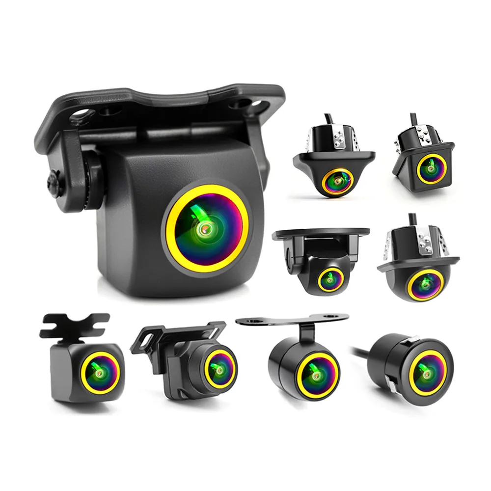 AHD 1080P/720P CVBS Car Front Rear Side View Camera 180 Degree Golden Fisheye HD Night Vision Parking Line NEW DIP Switch Camera