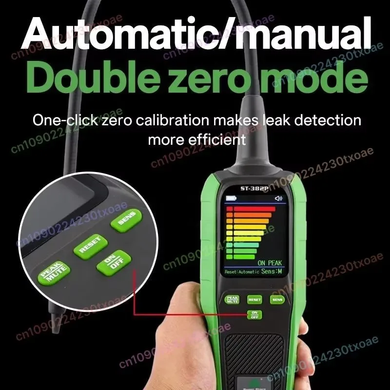 High Sensitivity Leak Detector for ST-382P Automotive Coolant AC Refrigerant Freon Leak Tester 3000mAh Battery