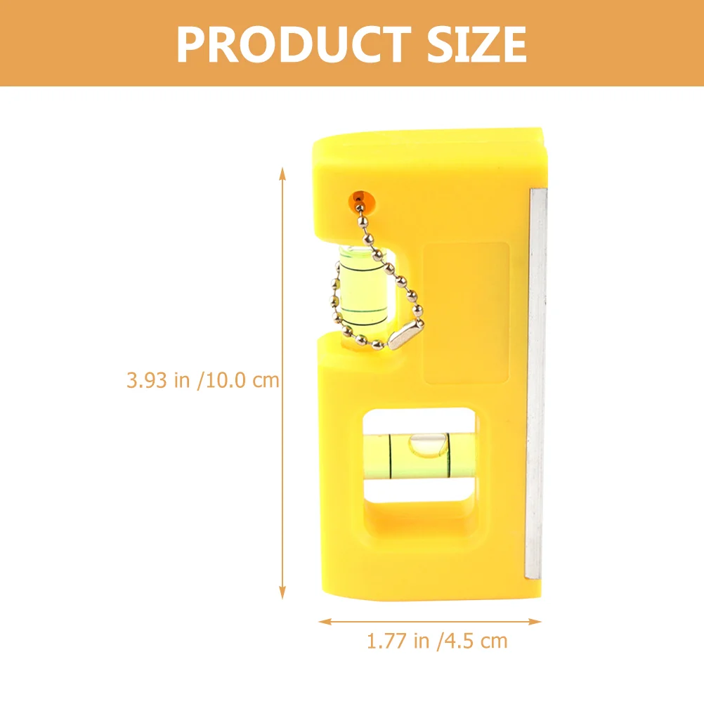 Nível magnético mini instrumento de nivelamento portátil pendurado corrente régua horizontal bolha alta precisão compacto leve