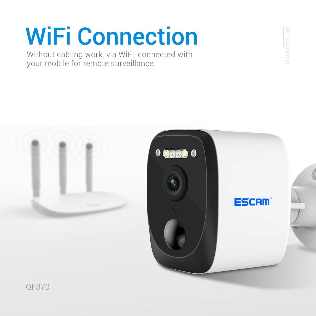 ESCAM QF370 3MLP 1296P Ubox APP Solar  Power IP Dome Camera  AI Humanoid Auto Tracking Home Security CCTV Baby  Monitor