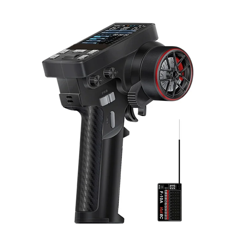 Excellent-2.4G 10-Channel Model Car, Ship And Tank Remote Control CT-10B Color Screen Return F-10A Receiver